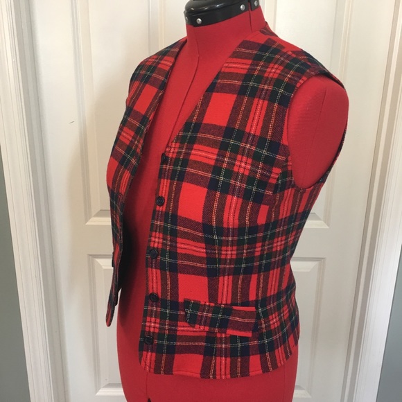 Pendleton Jackets & Blazers - Pendleton Vintage Wool Plaid Vest Size 14
